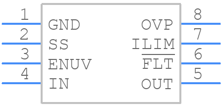 TPS25921LDR - Texas Instruments - PCB symbol