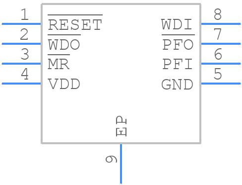 TPS3705-30DGN - Texas Instruments - PCB symbol
