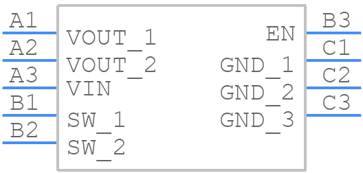 TPS61256CYFFR - Texas Instruments - PCB symbol