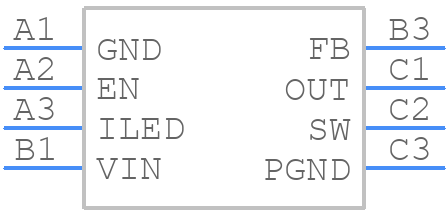 TPS61061YZFT - Texas Instruments - PCB symbol