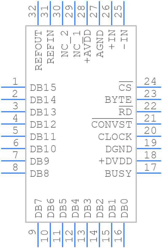 ADS8323Y/250 - Texas Instruments - PCB symbol