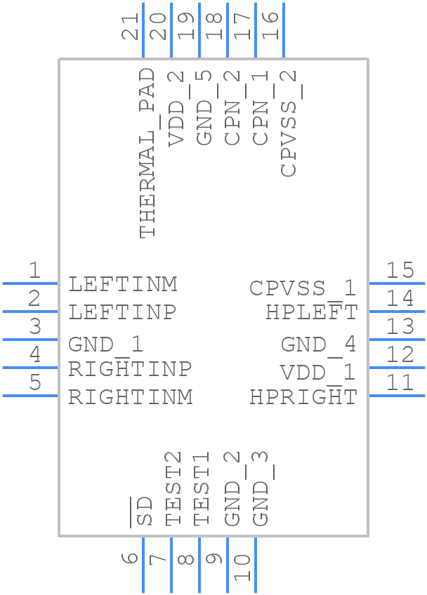 TPA6133A2RTJR - Texas Instruments - PCB symbol