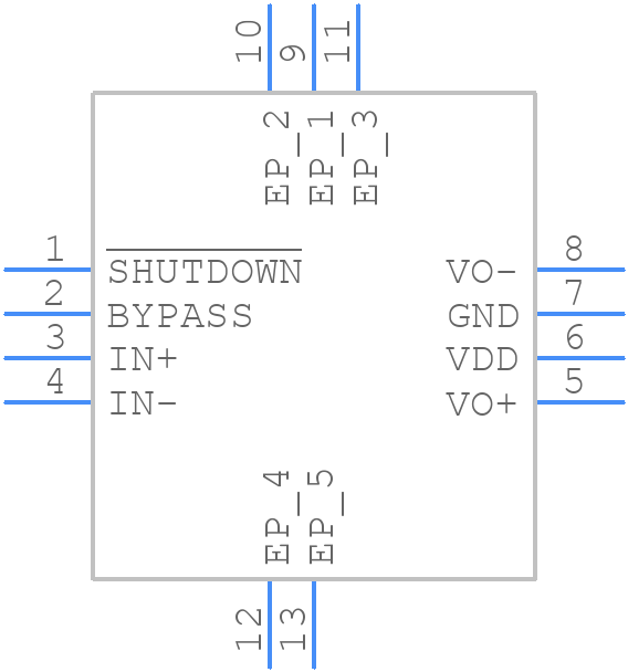 TPA6204A1DRBR - Texas Instruments - PCB symbol