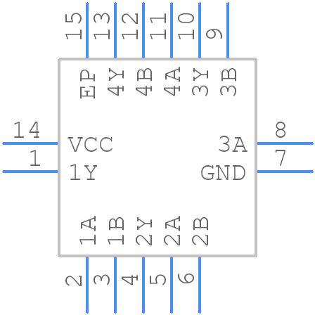 SN74AHC02RGYR - Texas Instruments - PCB symbol