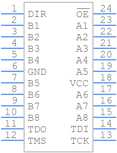 SN74BCT8245ADWR - Texas Instruments - PCB symbol