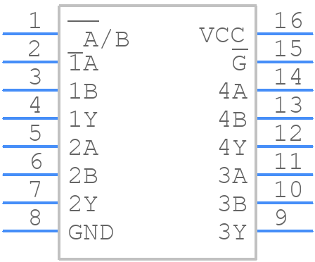 SN74AHCT157DBR - Texas Instruments - PCB symbol