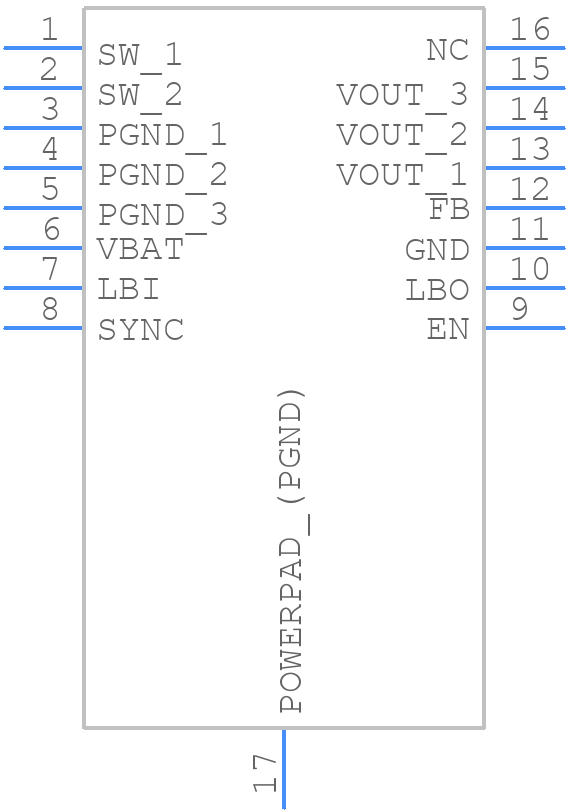 TPS61031PWPR - Texas Instruments - PCB symbol