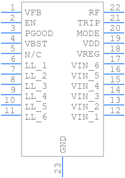 TPS53353DQPR - Texas Instruments - PCB symbol