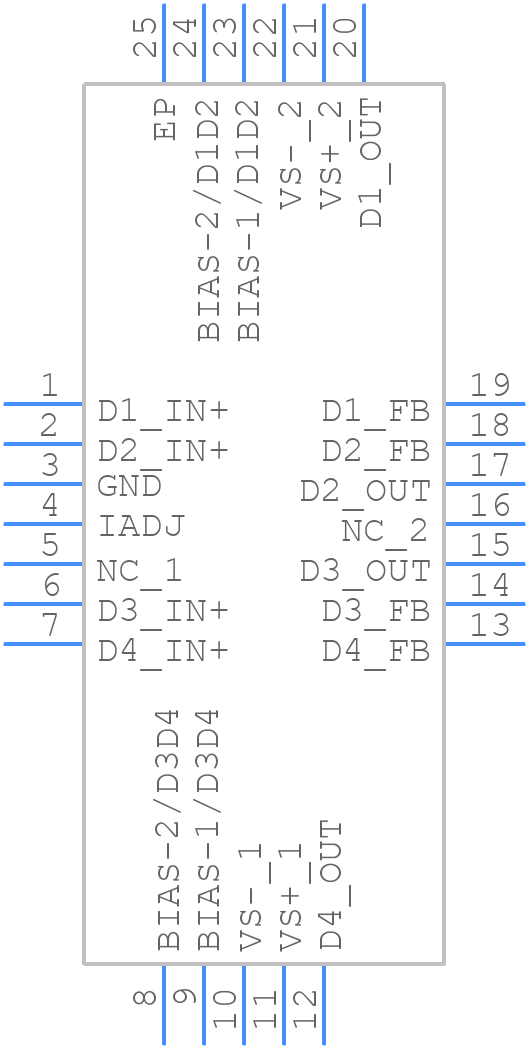 THS6214IRHFT - Texas Instruments - PCB symbol