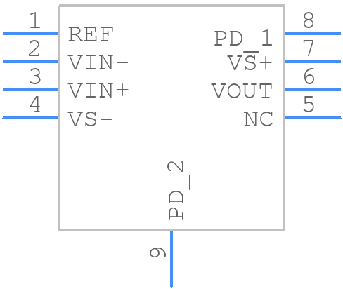 THS3110IDGN - Texas Instruments - PCB symbol