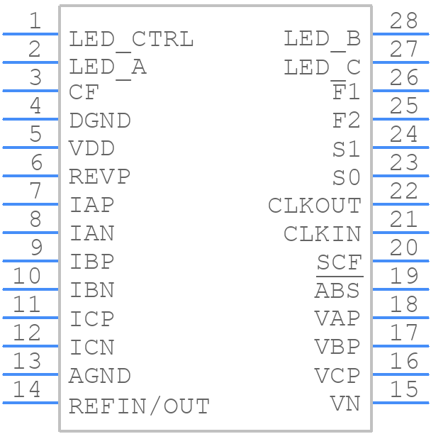 ADE7762ARWZ - Analog Devices - PCB symbol