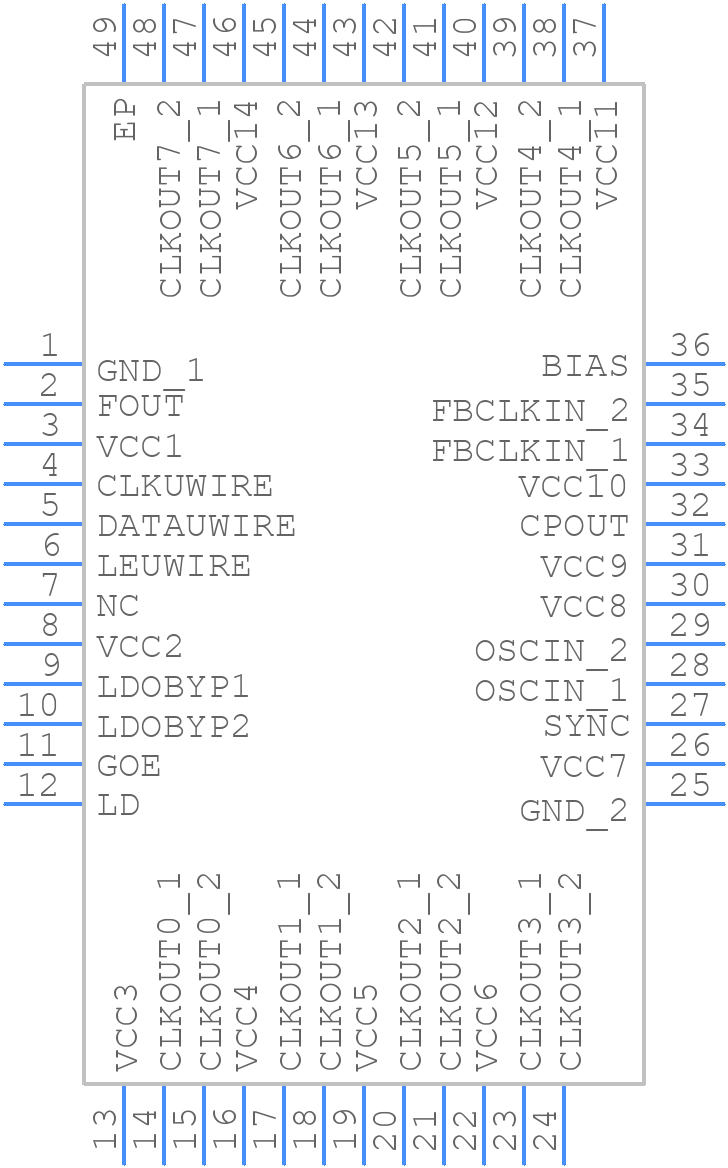 LMK03200ISQE/NOPB - Texas Instruments - PCB symbol