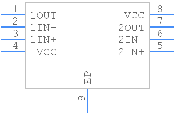 THS4052IDGNR - Texas Instruments - PCB symbol