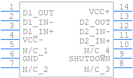 THS6093ID - Texas Instruments - PCB symbol