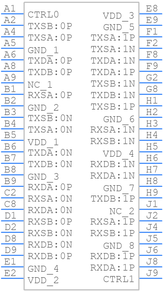 TS2PCIE2212ZAHRG1 - Texas Instruments - PCB symbol
