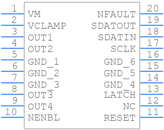 DRV8804DW - Texas Instruments - PCB symbol