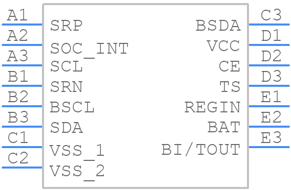 BQ27531YZFT-G1 - Texas Instruments - PCB symbol