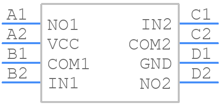 TS5A2066YZPR - Texas Instruments - PCB symbol