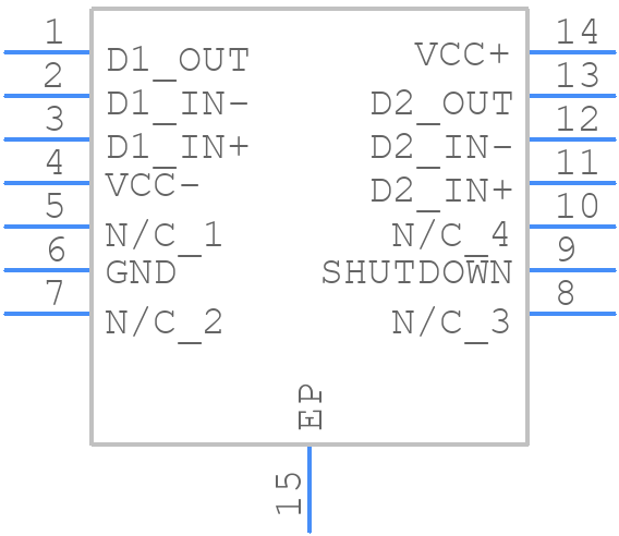 THS6043IPWP - Texas Instruments - PCB symbol