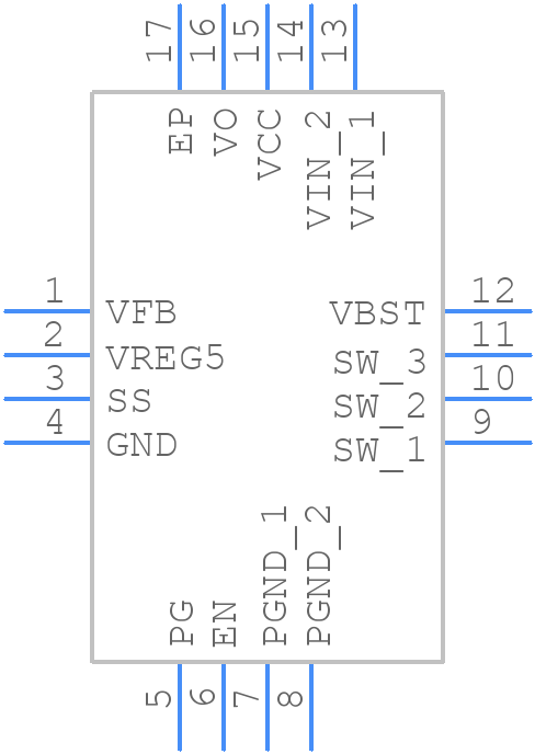 TPS53511RGTT - Texas Instruments - PCB symbol