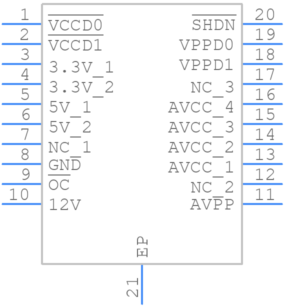 TPS2211APWP - Texas Instruments - PCB symbol