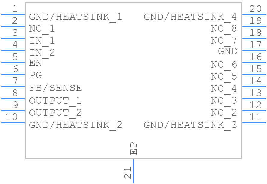 TPS75415QPWP - Texas Instruments - PCB symbol