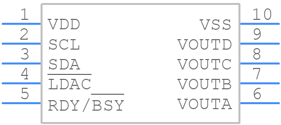 MCP4728A1T-E/UN - Microchip - PCB symbol