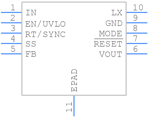 MAX17552ATB+T - Analog Devices - PCB symbol