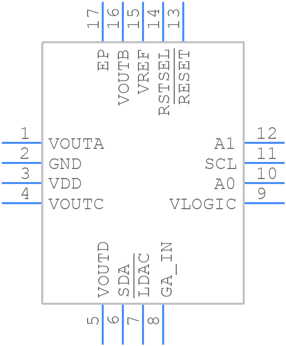 AD5694RBCPZ-RL7 - Analog Devices - PCB symbol