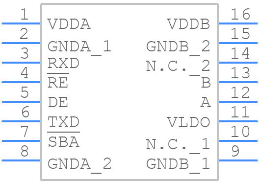 MAX14945EWE+ - Analog Devices - PCB symbol
