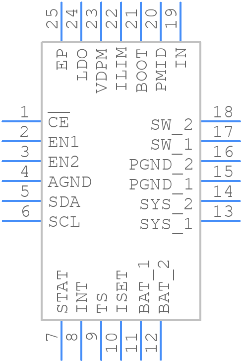 BQ24250RGER - Texas Instruments - PCB symbol