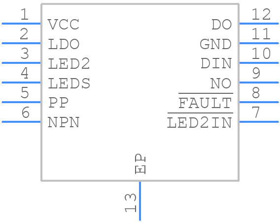 MAX14838GTC+ - Analog Devices - PCB symbol