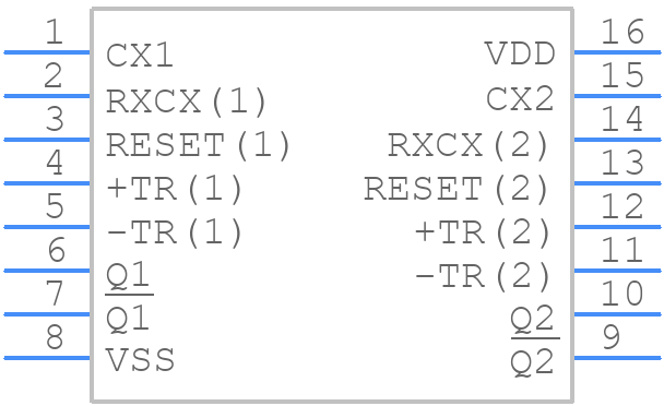 CD4098BM - Texas Instruments - PCB symbol