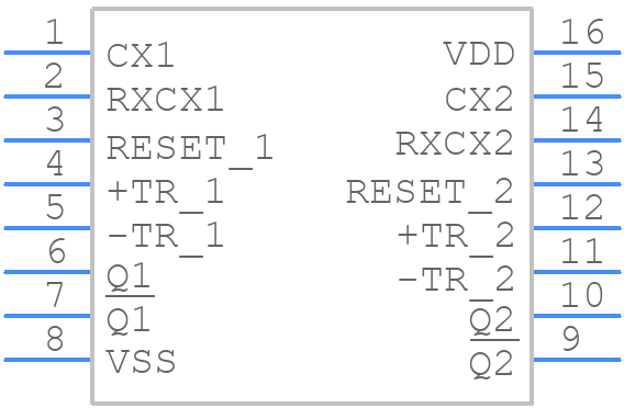 HCF4098BEY - STMicroelectronics - PCB symbol
