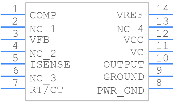 UC3842DTR - Texas Instruments - PCB symbol