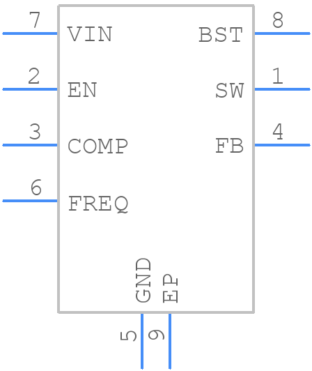 MP1584EN-LF-Z - Monolithic Power Systems (MPS) - PCB symbol
