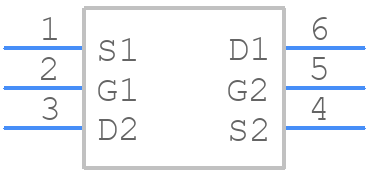 DMC3400SDW-13 - Diodes Incorporated - PCB symbol