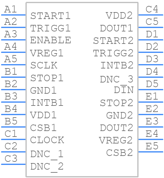 TDC7201ZAXT - Texas Instruments - PCB symbol