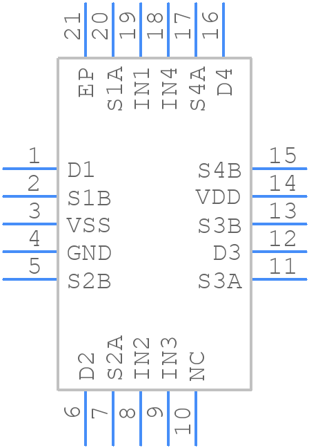 ADG788BCPZ-REEL - Analog Devices - PCB symbol