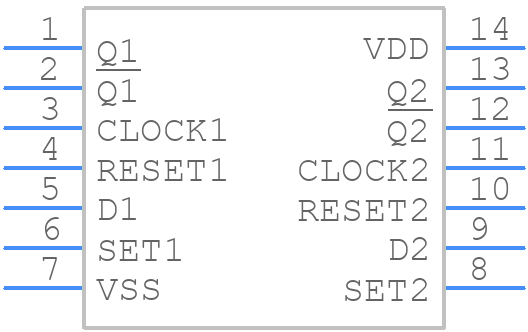 CD4013BPWRE4 - Texas Instruments - PCB symbol