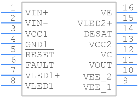 HCPL-316J - Avago Technologies - PCB symbol