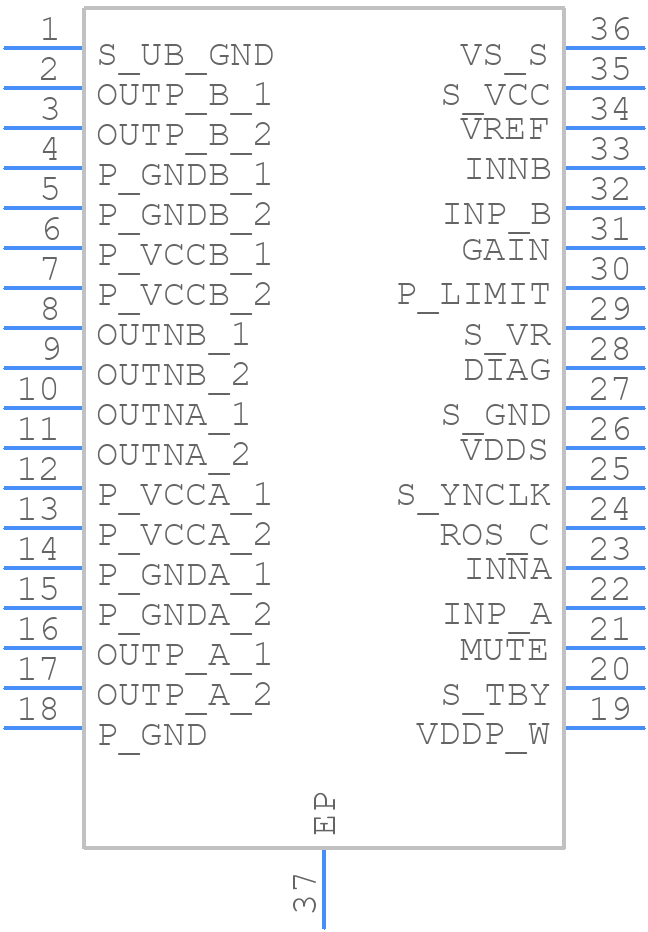 TDA7492PE - STMicroelectronics - PCB symbol