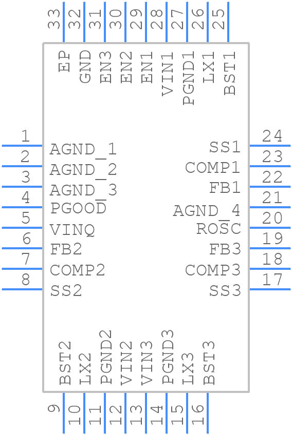 TPS65266-1RHBT - Texas Instruments - PCB symbol