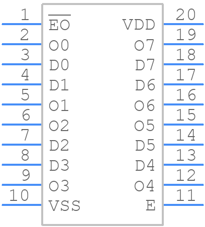 HEF40373BT,653 - Nexperia - PCB symbol