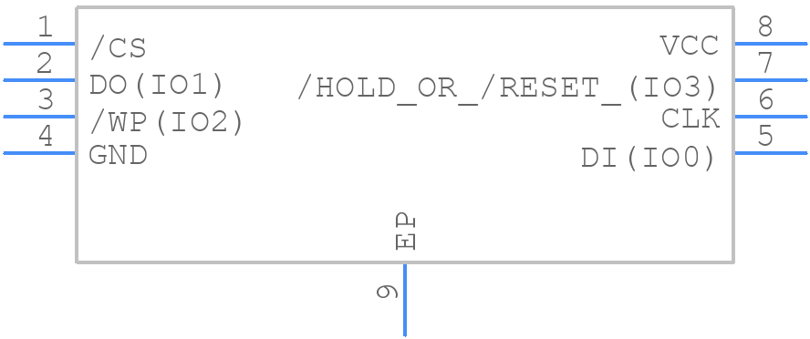 W25Q16FWZPIQ - Winbond - PCB symbol
