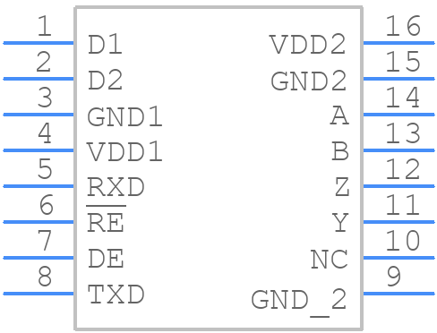 ADM2482EBRWZ - Analog Devices - PCB symbol