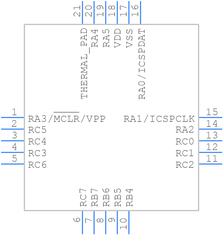 PIC16F15345-I/GZ - Microchip - PCB symbol