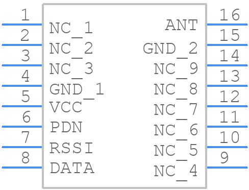 RXM-433-LR - TE Connectivity - PCB symbol