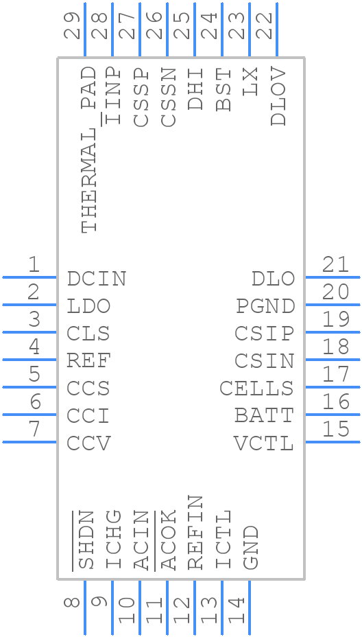 MAX1908ETI+ - Analog Devices - PCB symbol