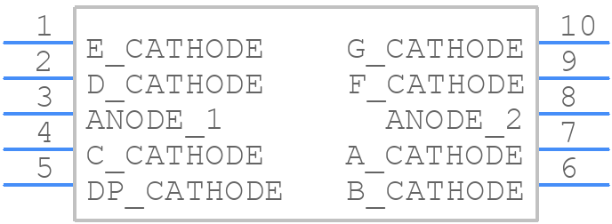 A-551SRD-BW-A B/W - Paralight - PCB symbol